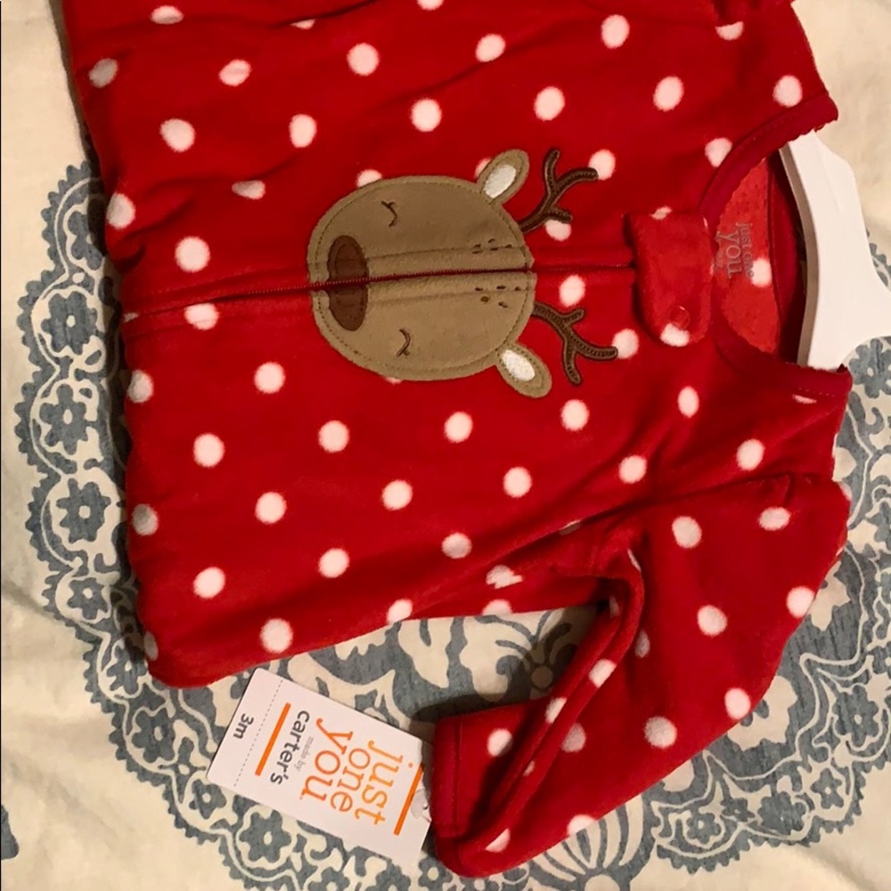 *NWT* Carter’s Reindeer Footed Pjs! - Picture 4 of 5